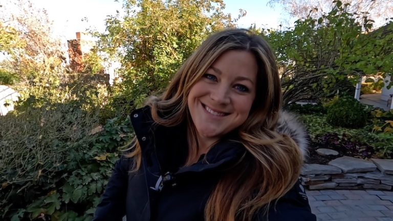 Laura from Garden Answer in her garden