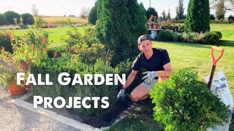 Kaleb Wyse in his garden